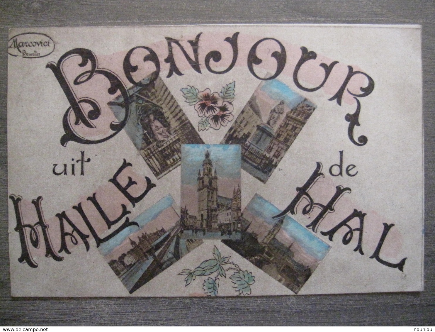 Cpa Hal Halle - Bonjour De Hal - Multi-vues - Marcovici Bruxelles 1927 - Halle