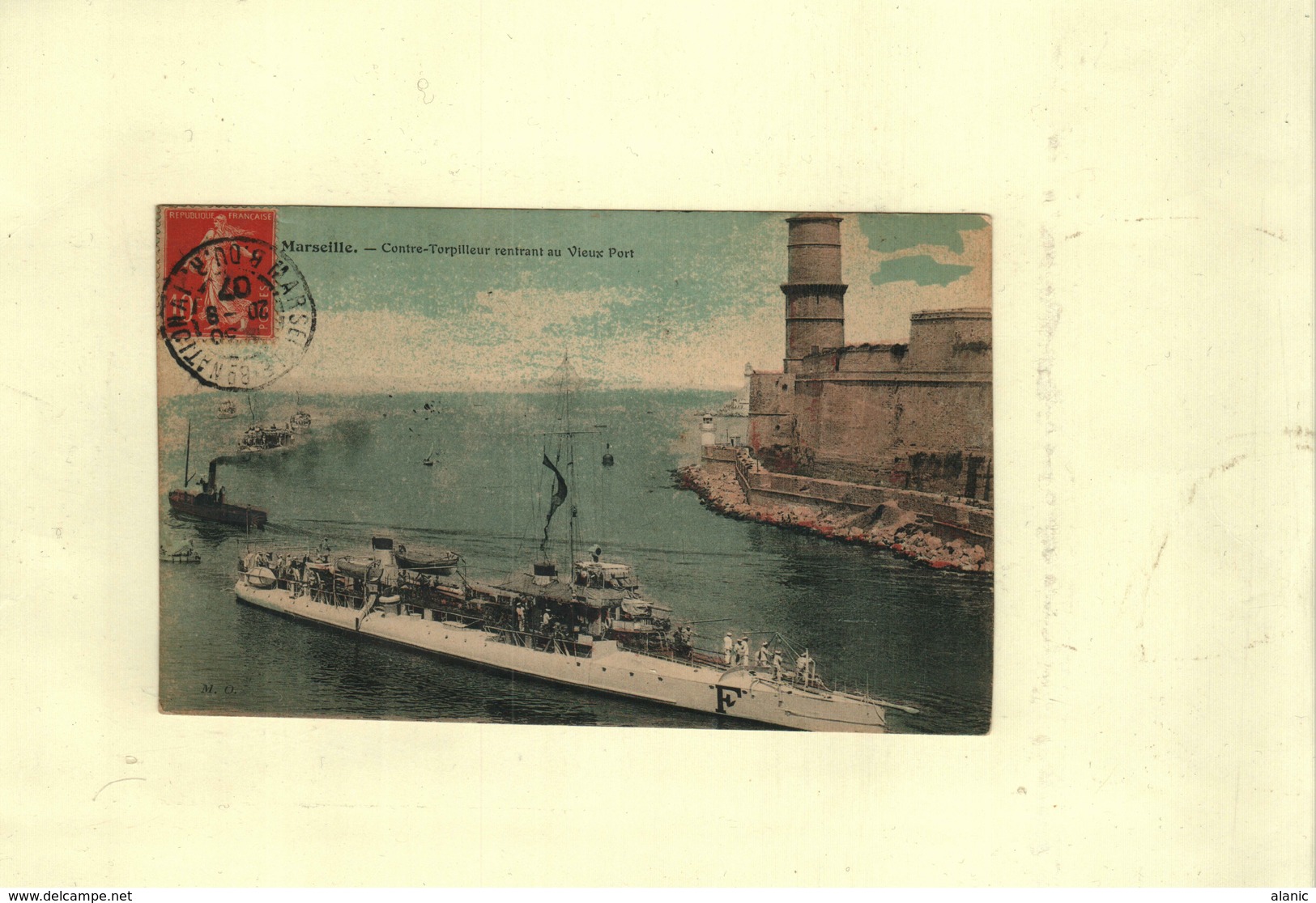 [13] Bouches-du-Rhône > Marseille > CONTRE TORPILLEUR RENTRANT AU  Vieux Port, 1907 - Old Port, Saint Victor, Le Panier