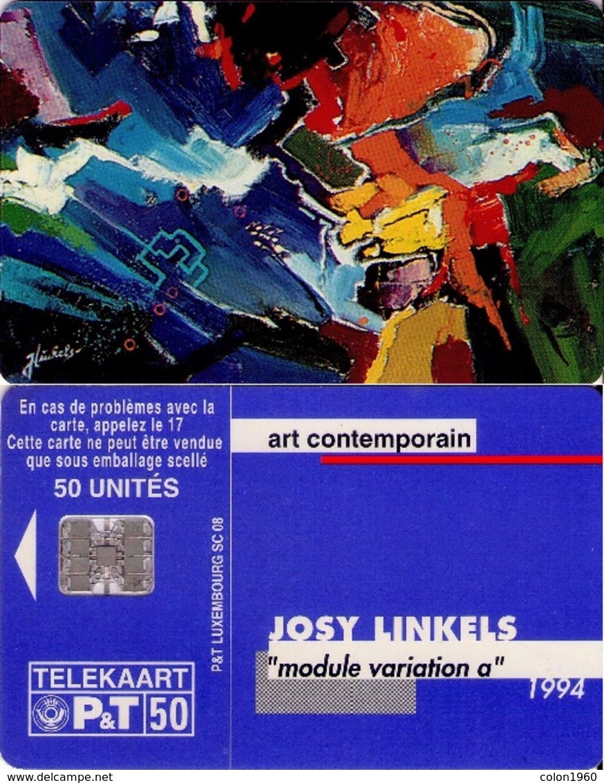 LUXEMBURGO. SC08B. Art Contemporain - J. Linkels. (WITHOUT RED CONTROL CODE). 01-1995. 30000 Ex. (053) - Luxemburgo