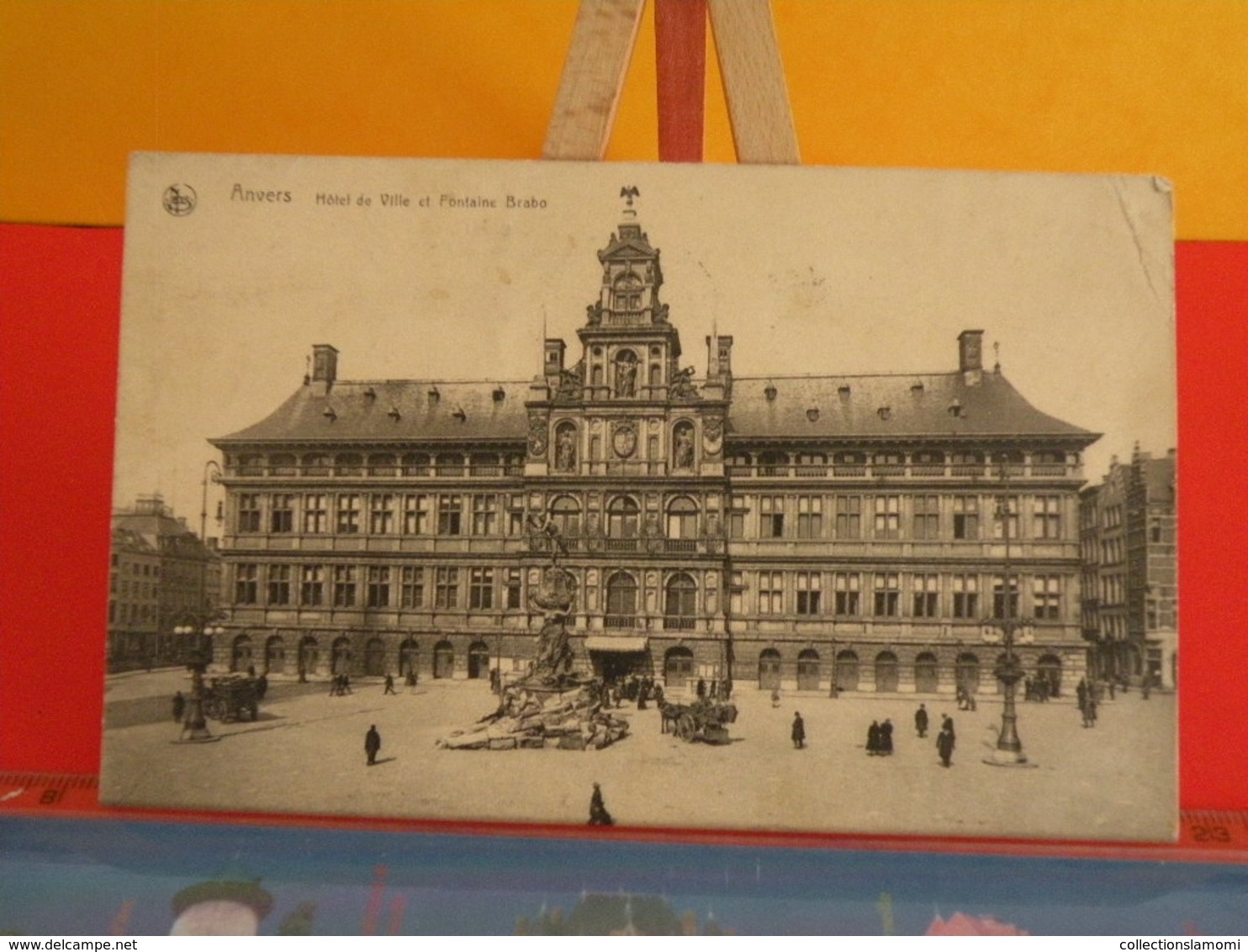 CP > Belgique > 1909-1951 > 1922-1927 < Circulé 13.9.1923 Anvers (Hôtel De Ville Et La Fontaine Braho) - 1922-1927 Houyoux