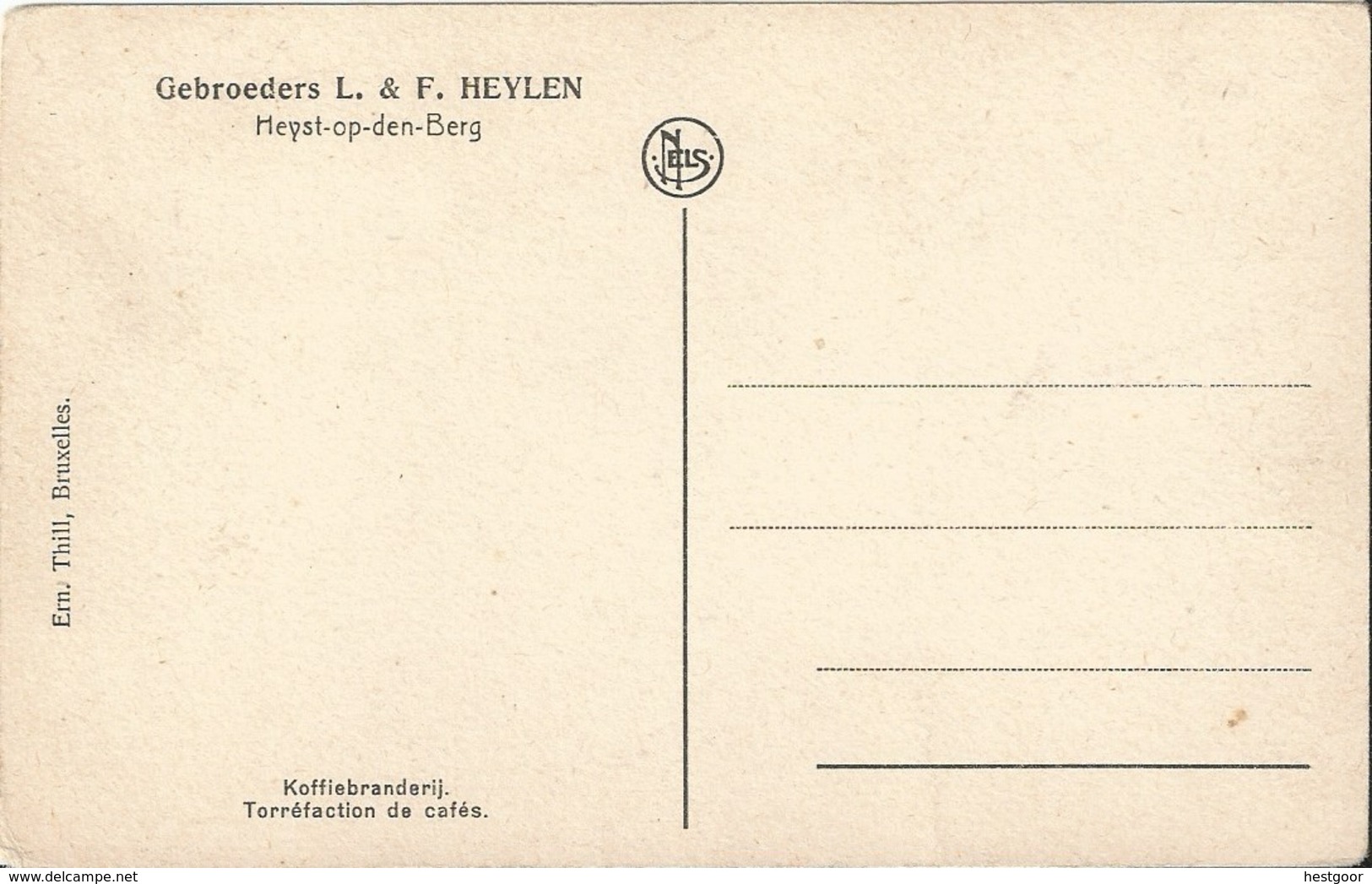 Gebroeders L. & F. HEYLEN - Koffiebranderij. Torréfaction De Cafés. - Heist-op-den-Berg