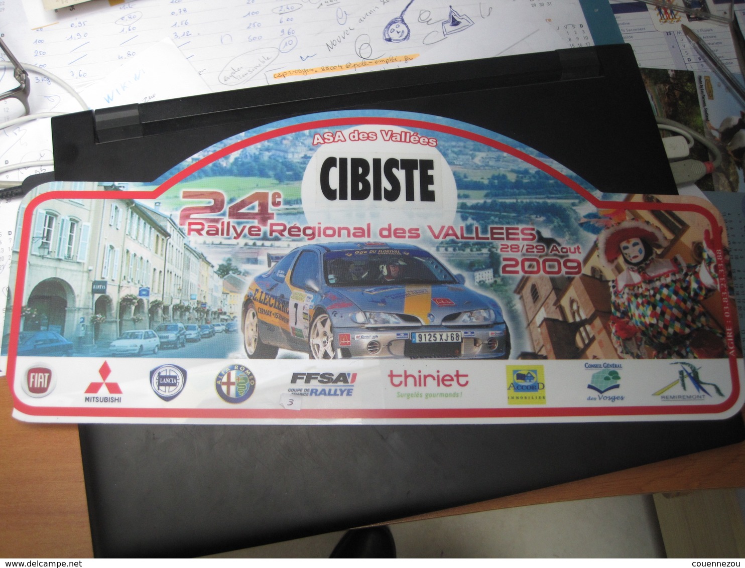 PLAQUE DE RALLYE    24EME RALLYE REGIONAL DES VALLEES 2009 - Rallye (Rally) Plates