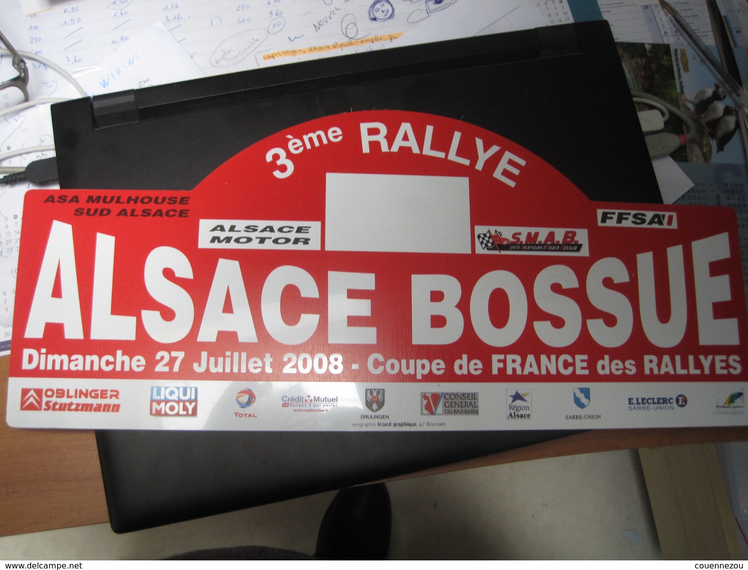 PLAQUE DE RALLYE    ALSACE BOSSUE  2008 - Rallye (Rally) Plates