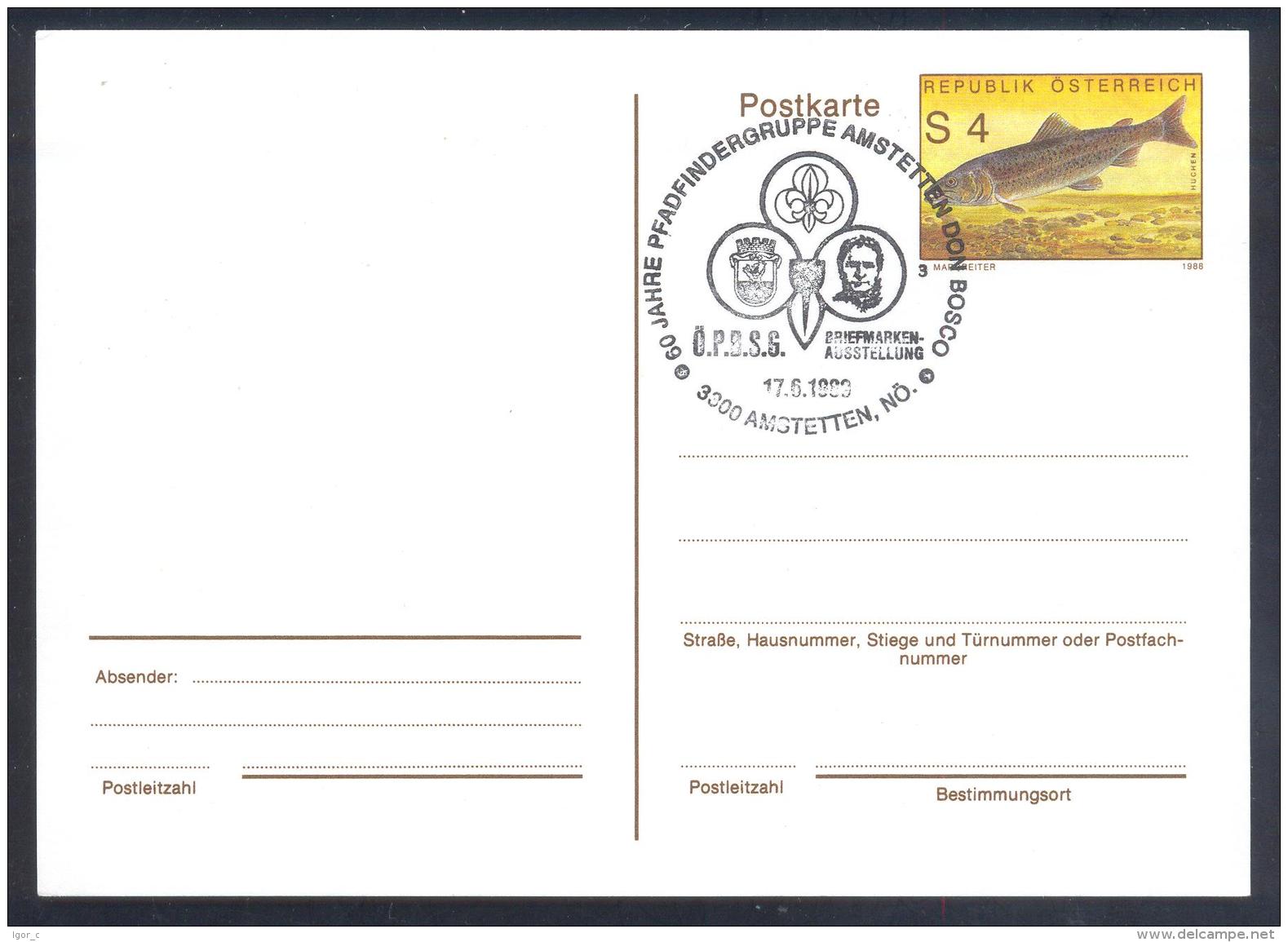 Austria Osterreich 1989 Postal Stationery Card: Boy Scouts Pfadfinder Jamboree; Don Bosco - Sonstige & Ohne Zuordnung