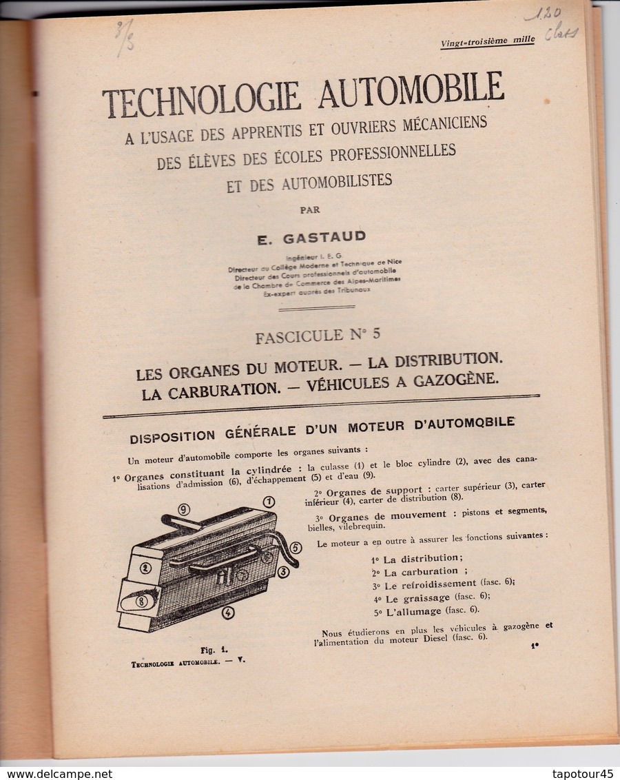 (Cl 2)  Technologie Automobile 1951 40 Pages - Auto
