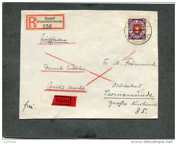 Deutsches Reich Danzig R Brief 1930 (nur Vorseite) Michelnr. 229 - Sonstige & Ohne Zuordnung