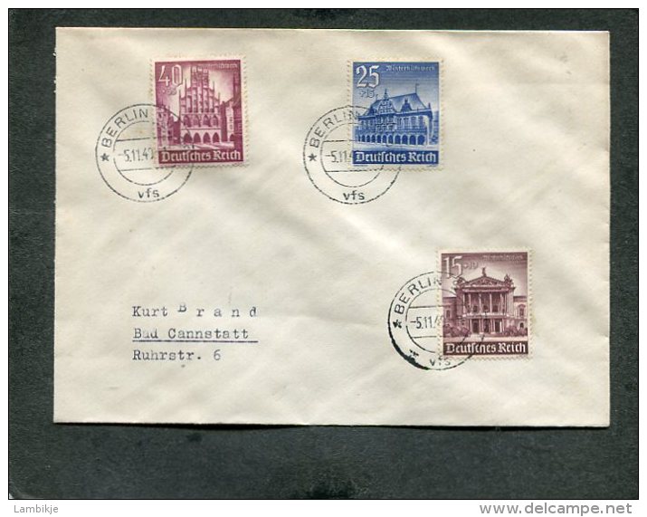 Deutsches Reich 3 FDC's 5-11-1940 Nr. 751-759 - Sonstige & Ohne Zuordnung