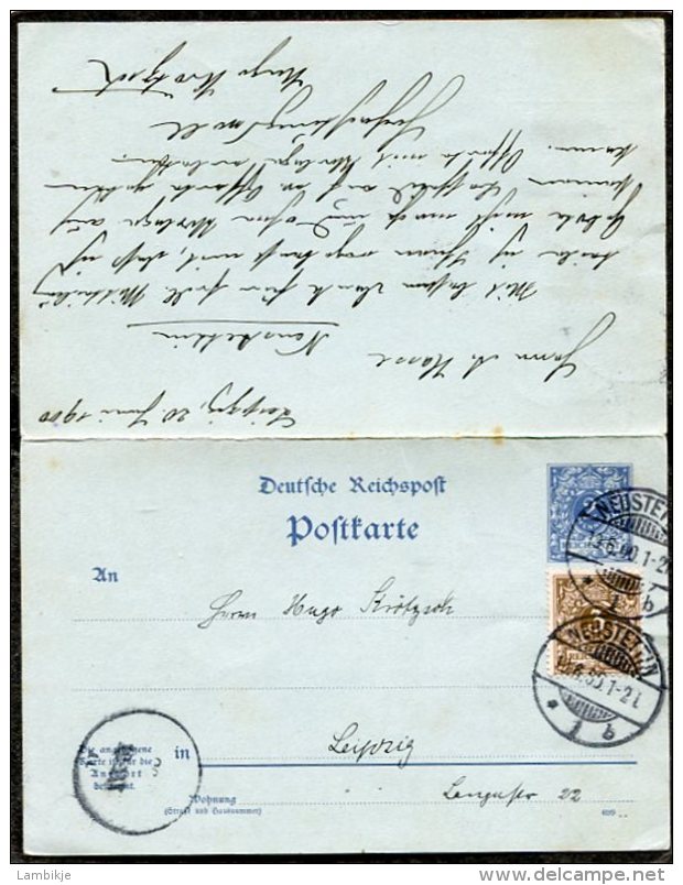 Deutsches Reich Postkarte 1900 F + A P41 - Sonstige & Ohne Zuordnung