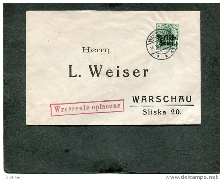 Deutsches Reich Poland  Brief 1915 - Sonstige & Ohne Zuordnung