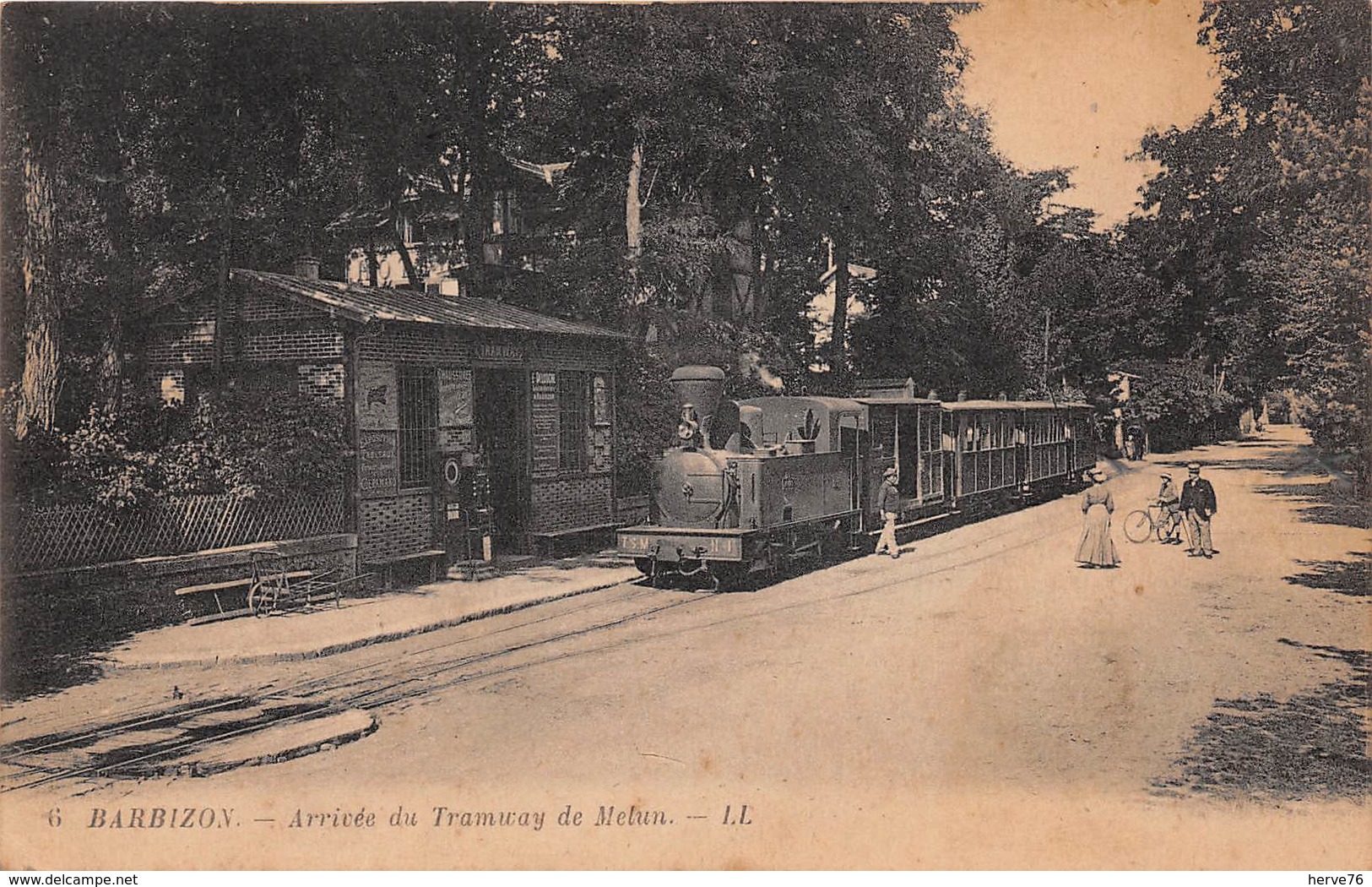 BARBIZON - Arrivée Du Tramway De Melun - Barbizon