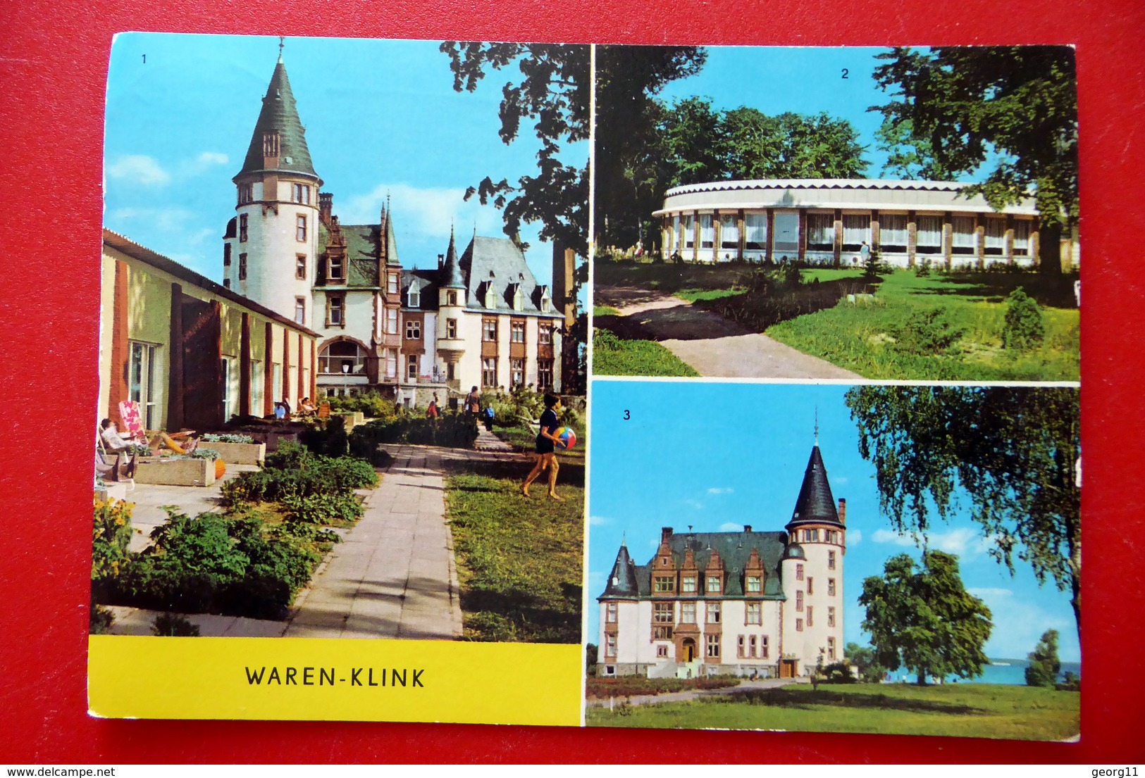 Klink Waren - Müritz Schloss - Rund-Gaststätte - AK DDR 1986 - Mecklenburgische Seenplatte - Waren (Müritz)