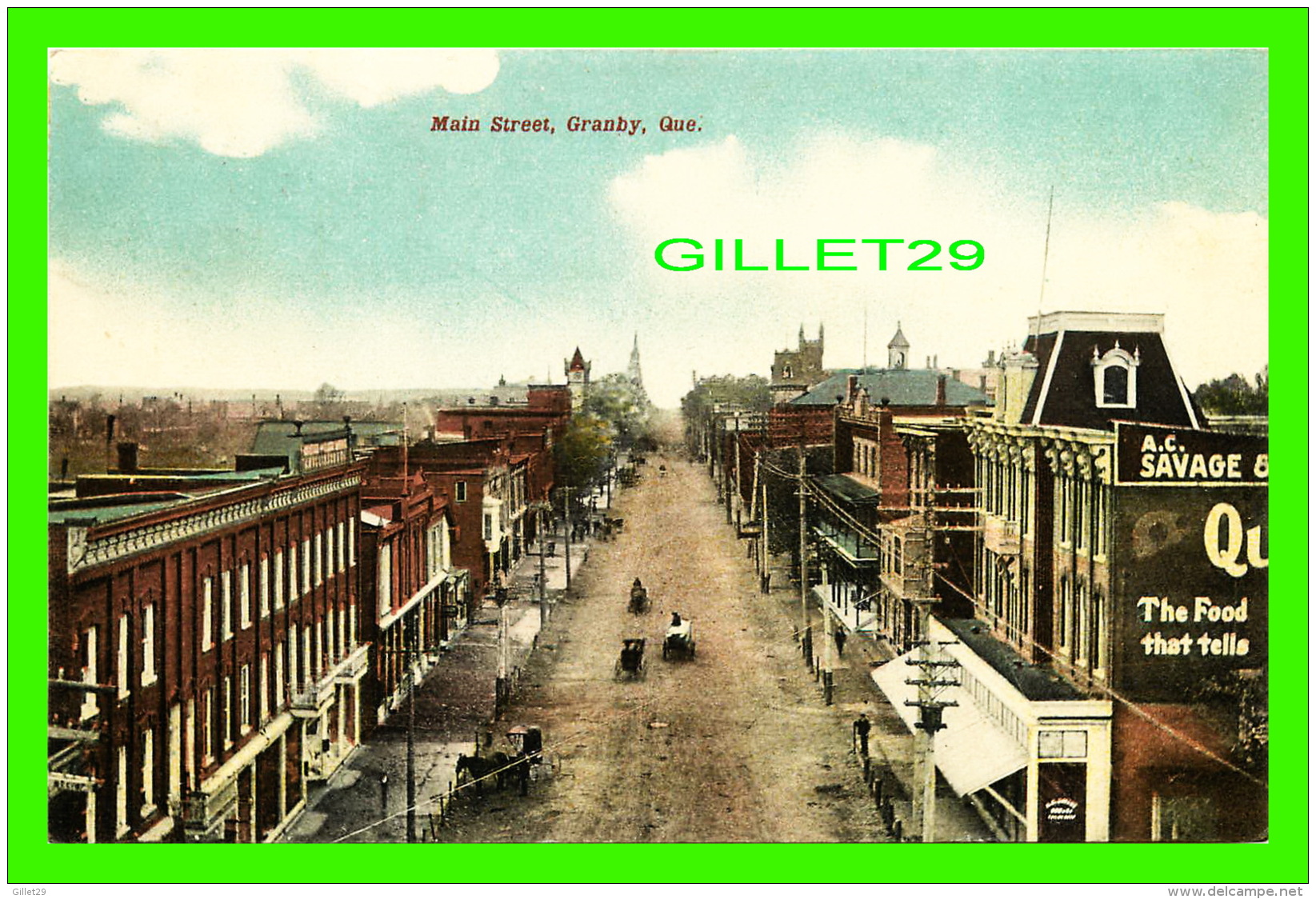 GRANBY, QUÉBEC -  MAIN STREET - TRAVEL IN 1910 - RUE EN TERRE - - Granby