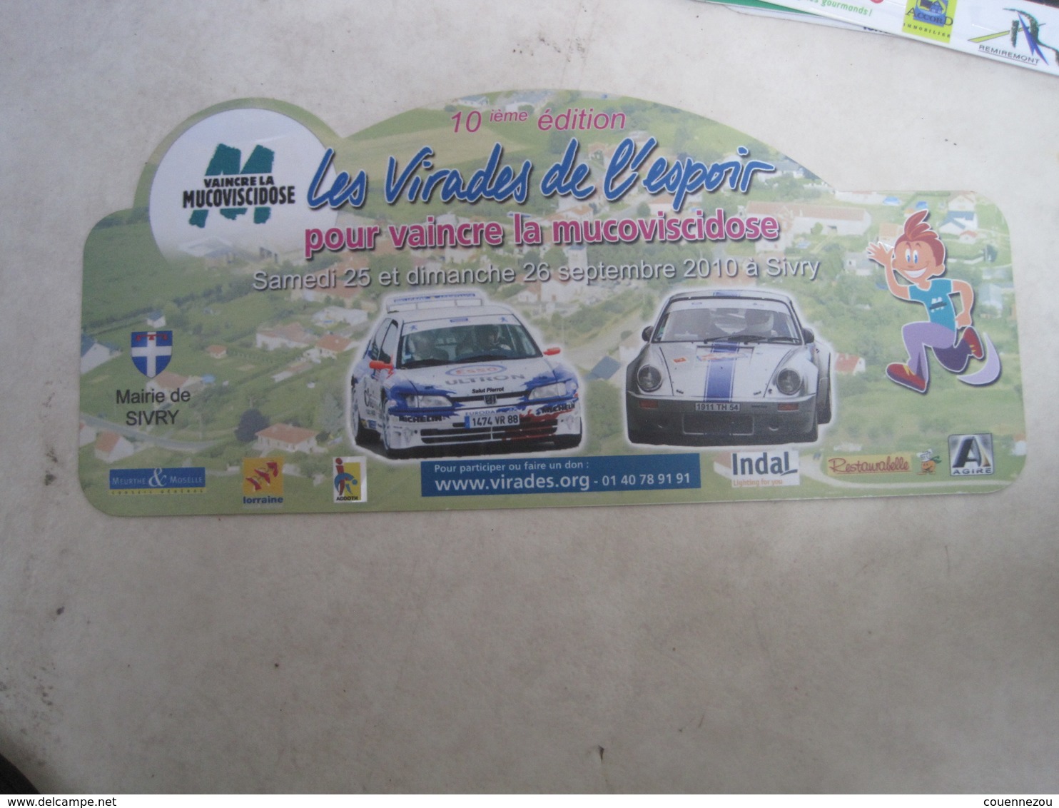 PLAQUE DE RALLYE   LES VIRADES DE L ESPOIR 2010 - Rallyeschilder