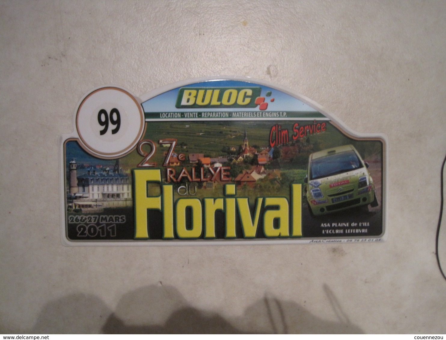 PLAQUE DE RALLYE   27 EME RALLYE DU FLORIVAL - Placas De Rally