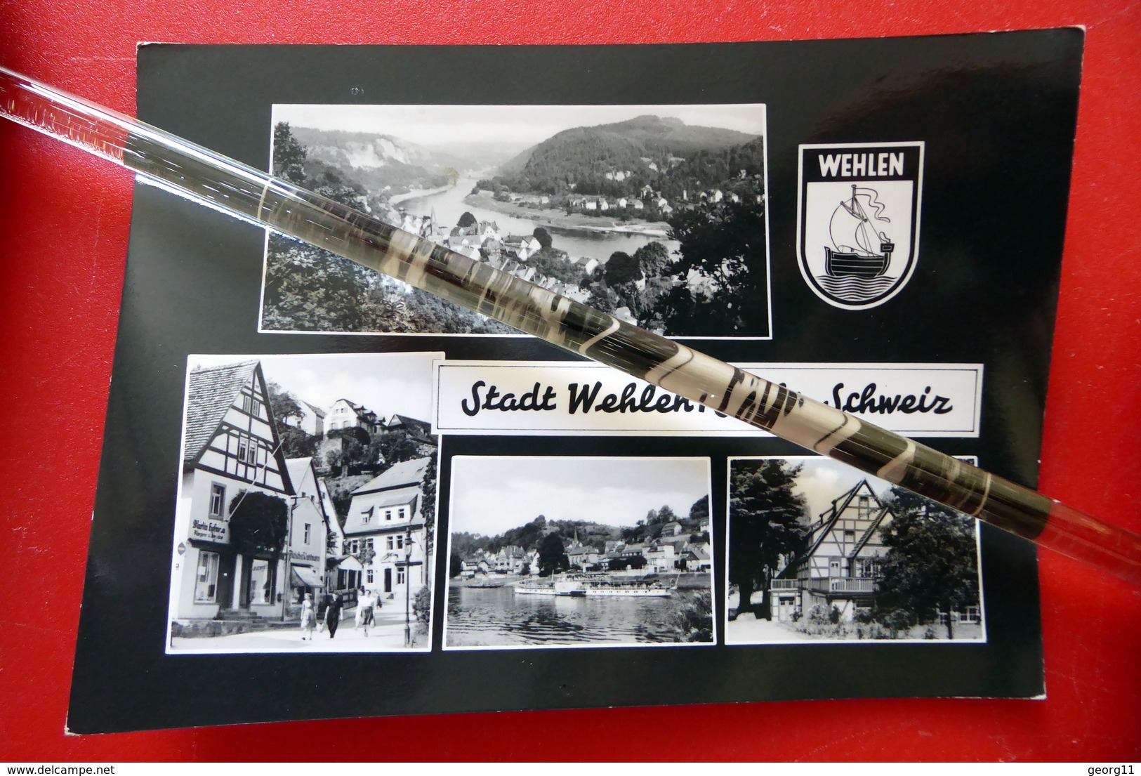Stadt Wehlen - Sächsische Schweiz - Elbe - AK DDR 1966 - Echtfoto - Sachsen - Wehlen