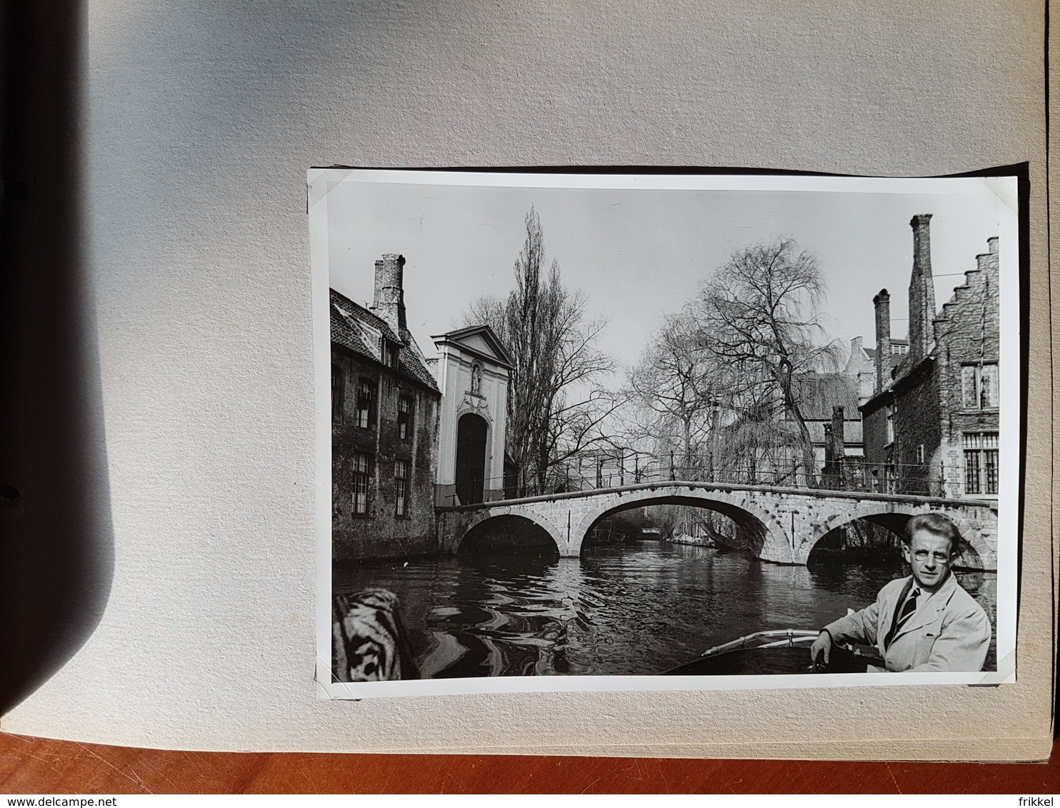 Fotoalbum (20 x 28 cm) Brugge Bruges 1950 met 16 mooie fotos van Brugge (13 x 18 cm) foto album