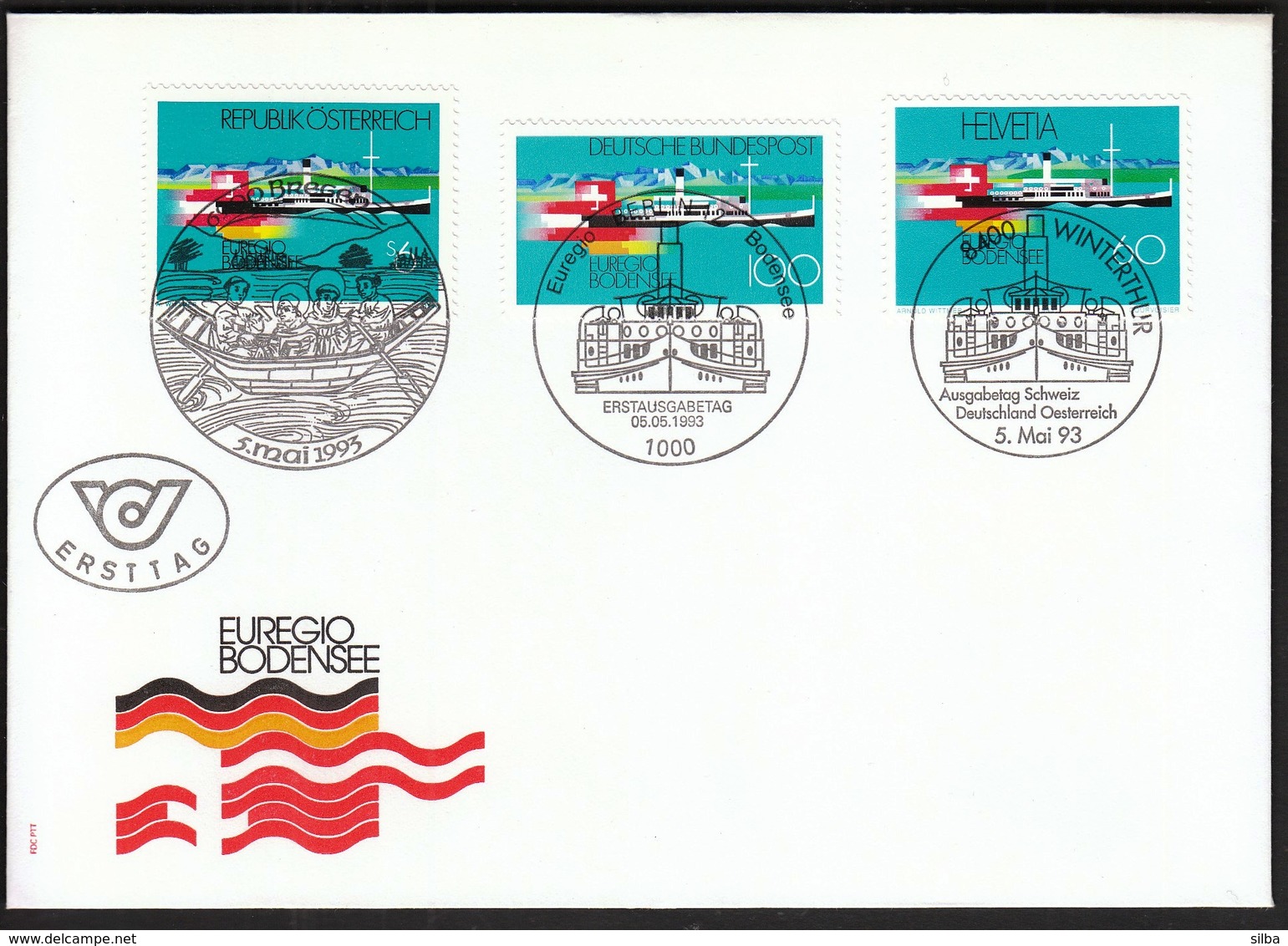 Switzerland 1993 / Lake Constance / Joint Issue With Austria And Germany / FDC - FDC