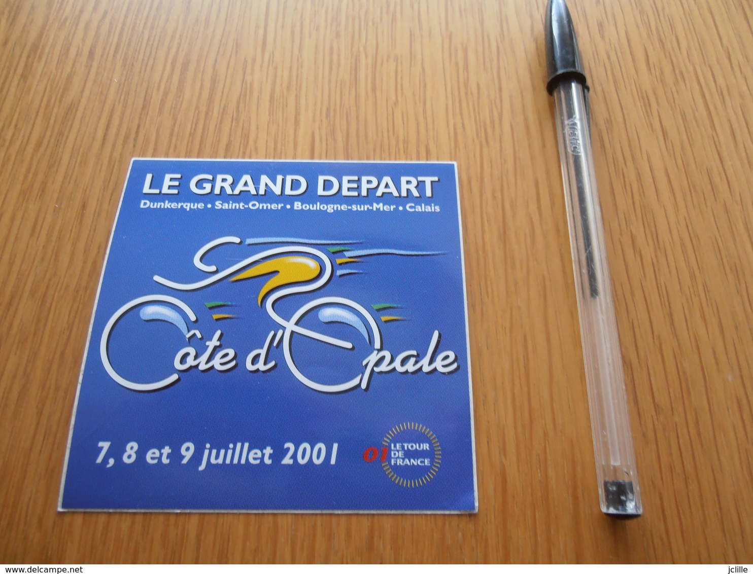 Autocollant - BOULOGNE SUR MER - Cyclisme - Tour De France 2001 - DUNKERQUE SAINT OMER CALAIS - Stickers