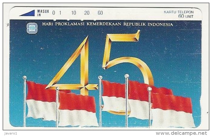 INDONESIA : 040 45+Flags  60 Units USED - Indonésie