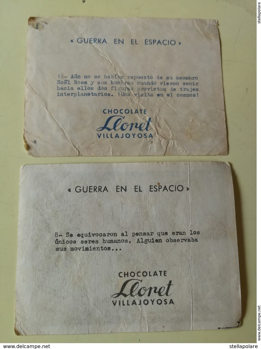 Lot Of 2 SPACE CARDS - SPANISH "WAR IN THE SPACE" 1966 - SCI -FI - UFO - OVNI - SOUCOUPE - Other & Unclassified