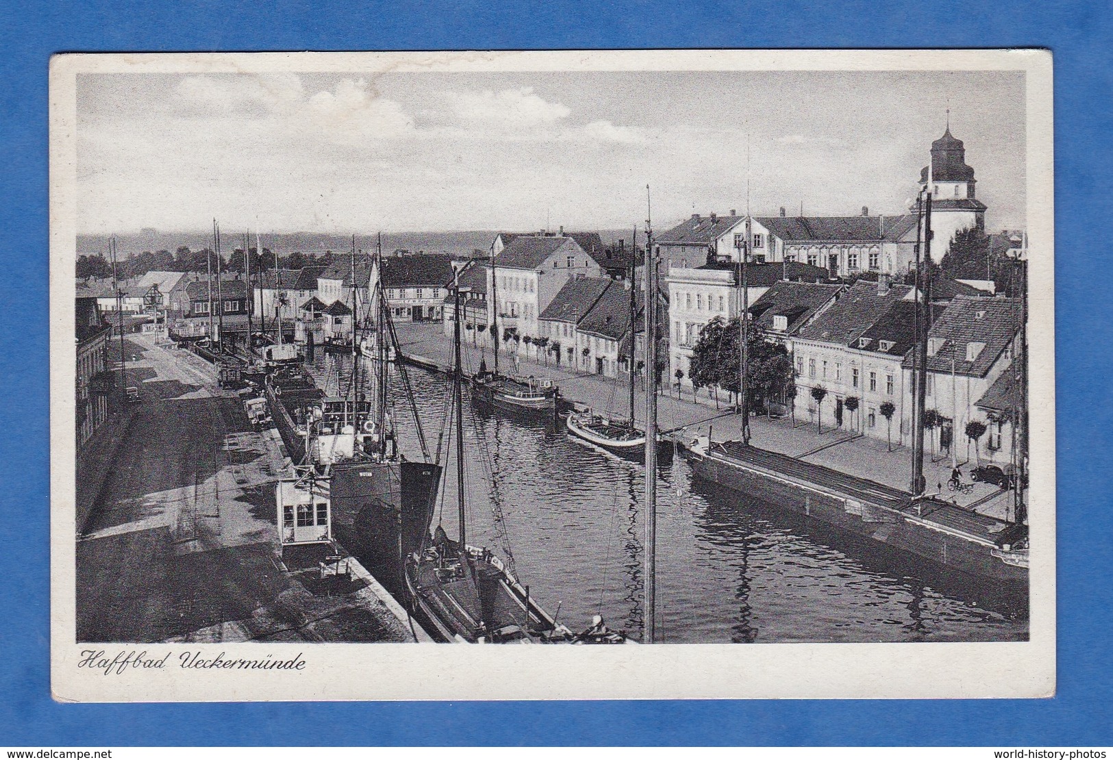 CPA - HAFFBAD UECKEMÜNDE - Bateau Au Port - H. Seng Photographe - Boat Ship Eglise Kirche - Autres & Non Classés