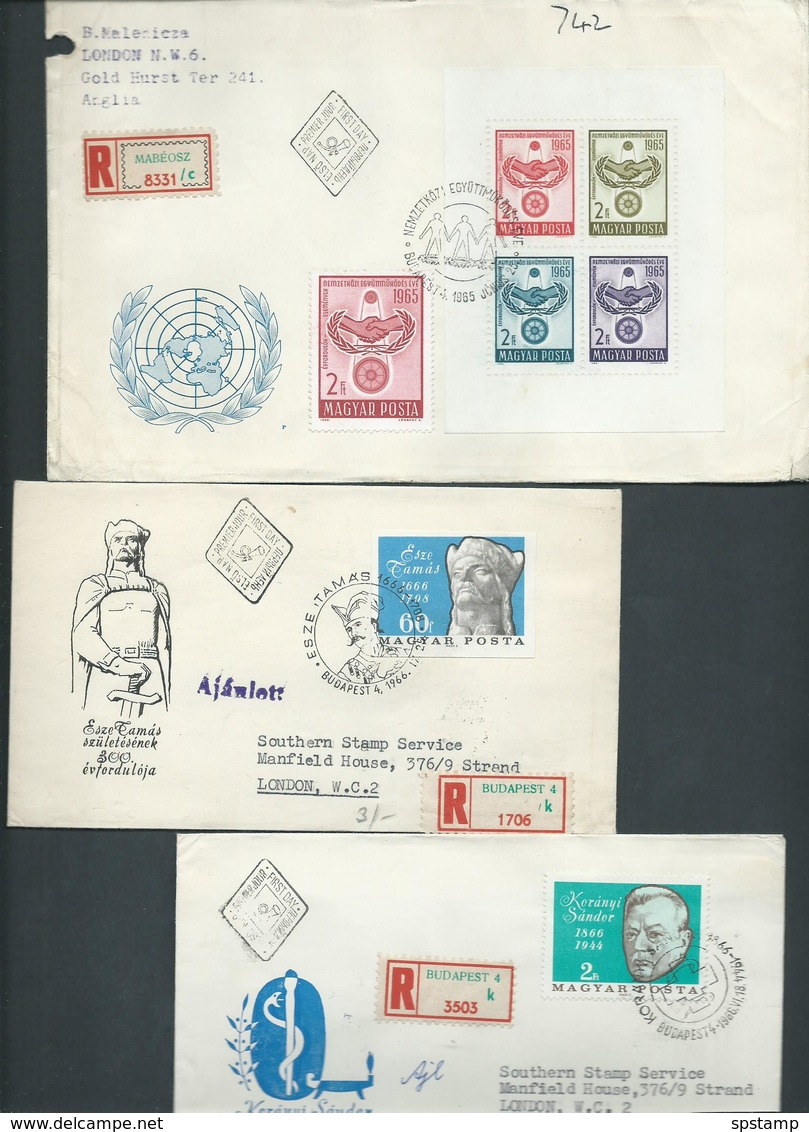 Hungary 1965 - 1967 Collection Of 19 FDC Mixed Clean Unaddressed & Postally Used , Incl 1 Imperf Issue - Covers & Documents