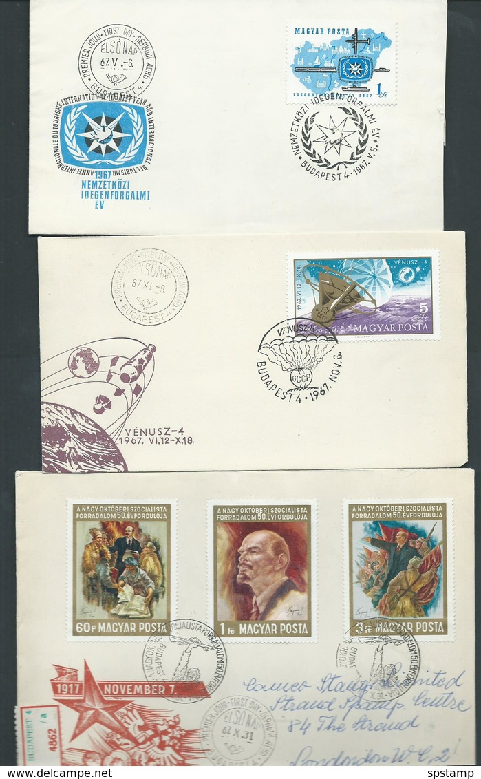 Hungary 1965 - 1967 Collection of 19 FDC mixed clean unaddressed & postally used , incl 1 Imperf issue