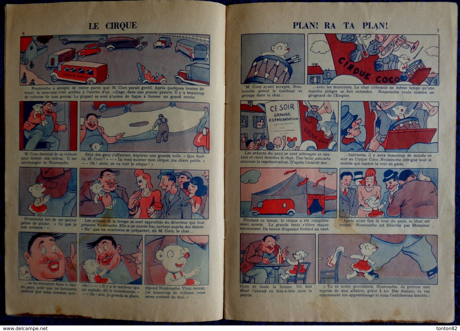 NOUNOUCHE  Au CIRQUE - Textes & Dessins De Durst - Éditions Des Enfants De France - ( 1948 ) . - Autres & Non Classés