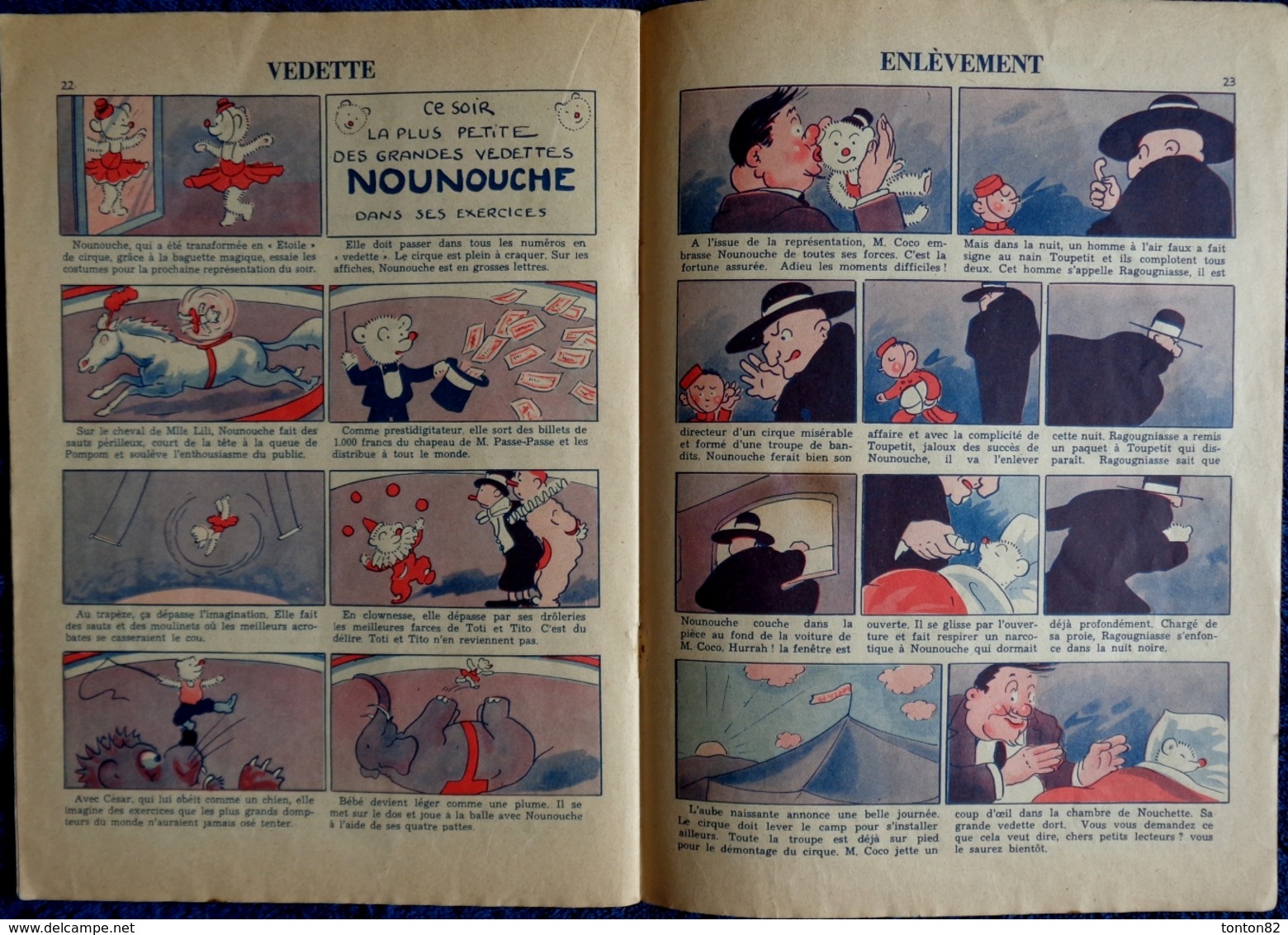 NOUNOUCHE  au CIRQUE - Textes & Dessins de Durst - Éditions des Enfants de France - ( 1948 ) .