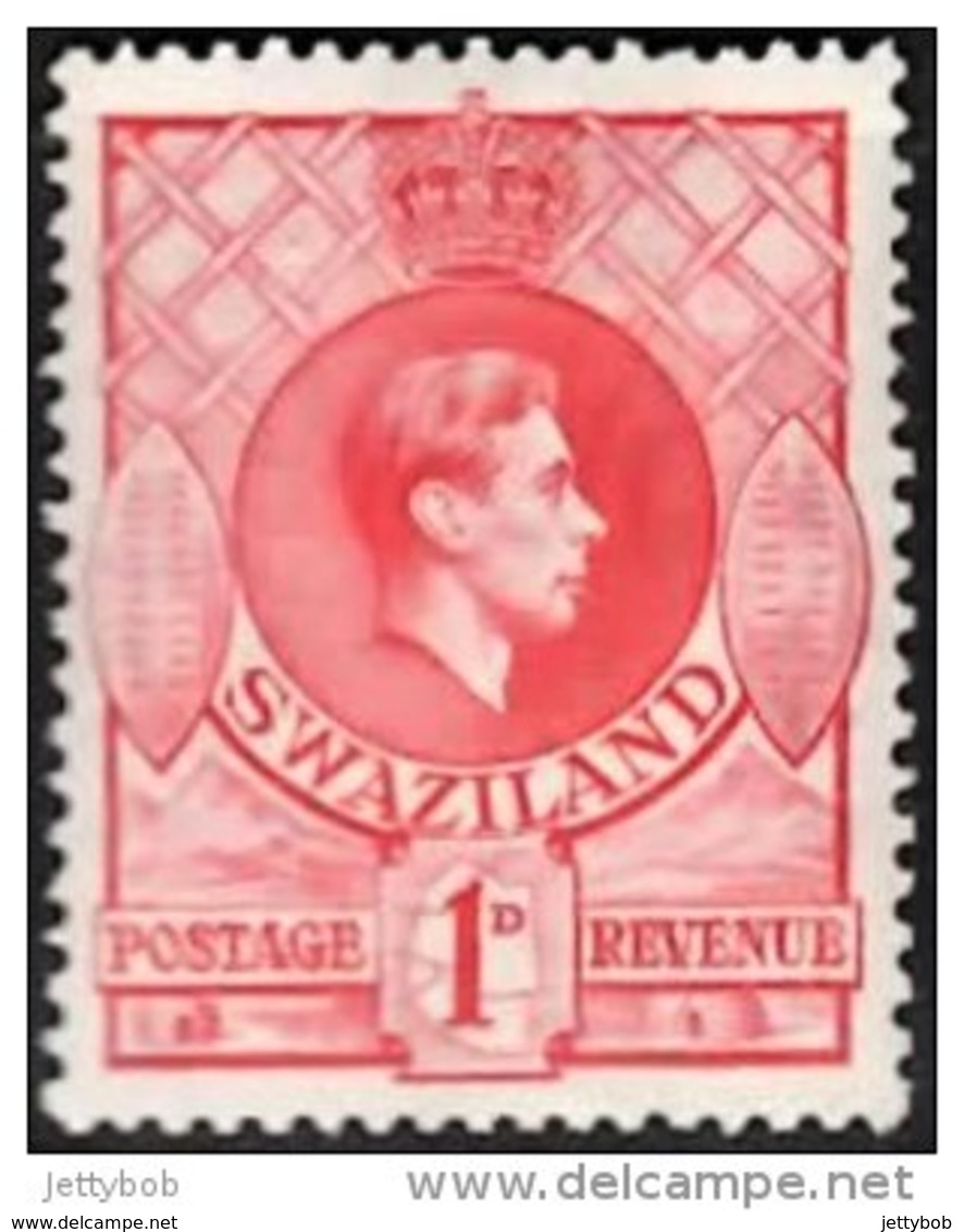 SWAZILAND 1938 KGVI 1d (P. 13.5 X 13) Mint - Swaziland (...-1967)