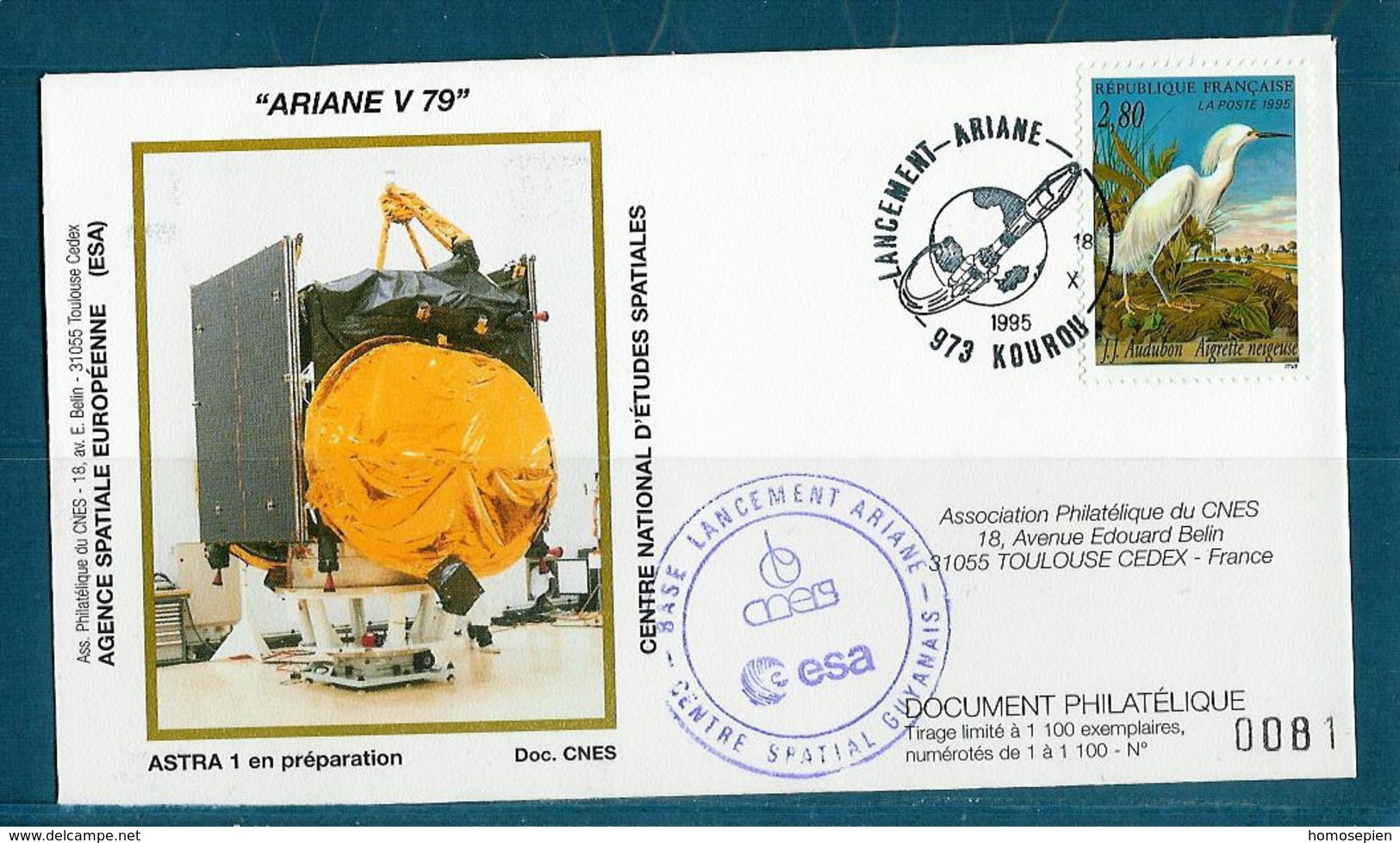 ESPACE - ARIANE Vol Du 1995/10 V79 - CNES - 3 Documents - Europe