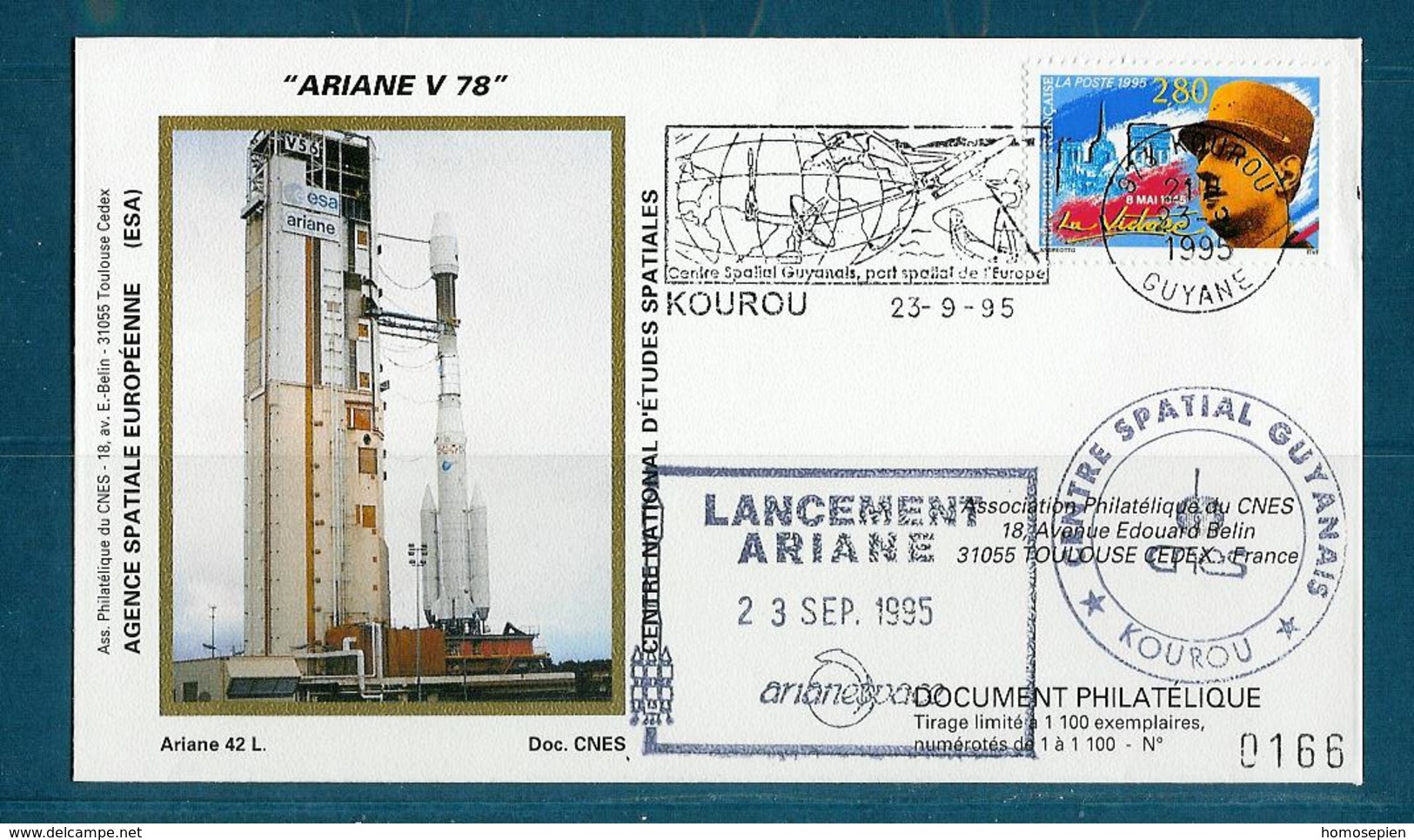 ESPACE - ARIANE Vol Du 1995/09 V78 - CNES - 3 Documents - Europe