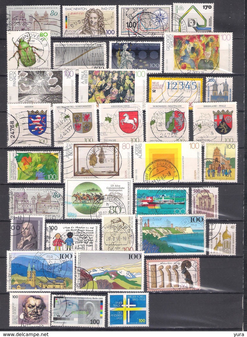 Lot 231D Federal Republic KleIne Collection 1993, Verschiedene 36 Ohne Dublicate - Gebraucht