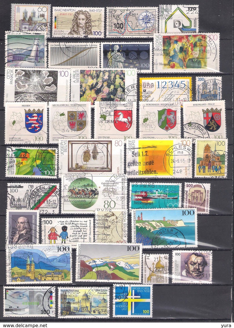 Lot 231C  Federal Republic KleIne Collection 1993, Verschiedene 36 Ohne Dublicate - Gebruikt