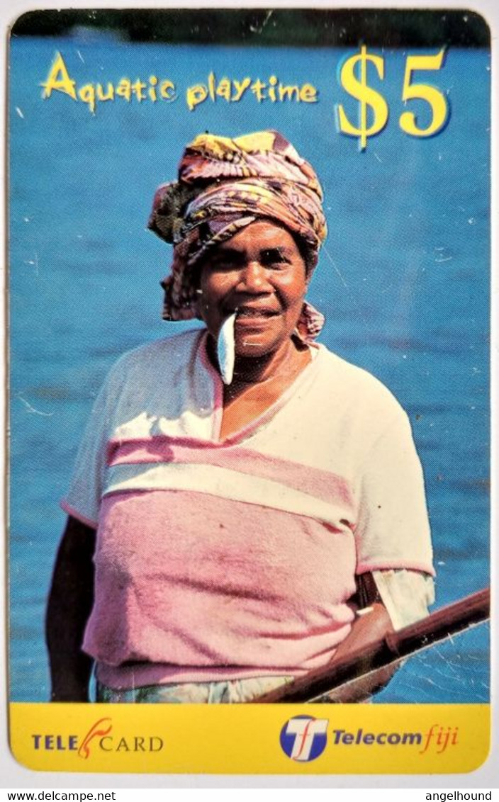 Fiji $5  "  2000 Aquatic Playtime -  Fisherwoman 99060 " - Fiji