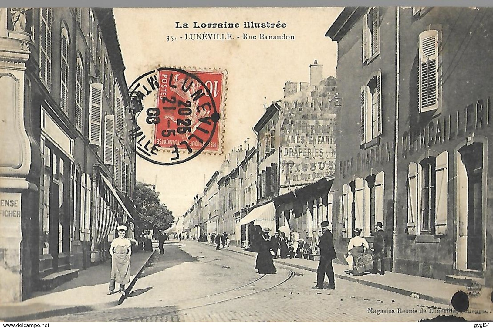 Lunéville   Rue Banaudon  CPA 1908 - Luneville