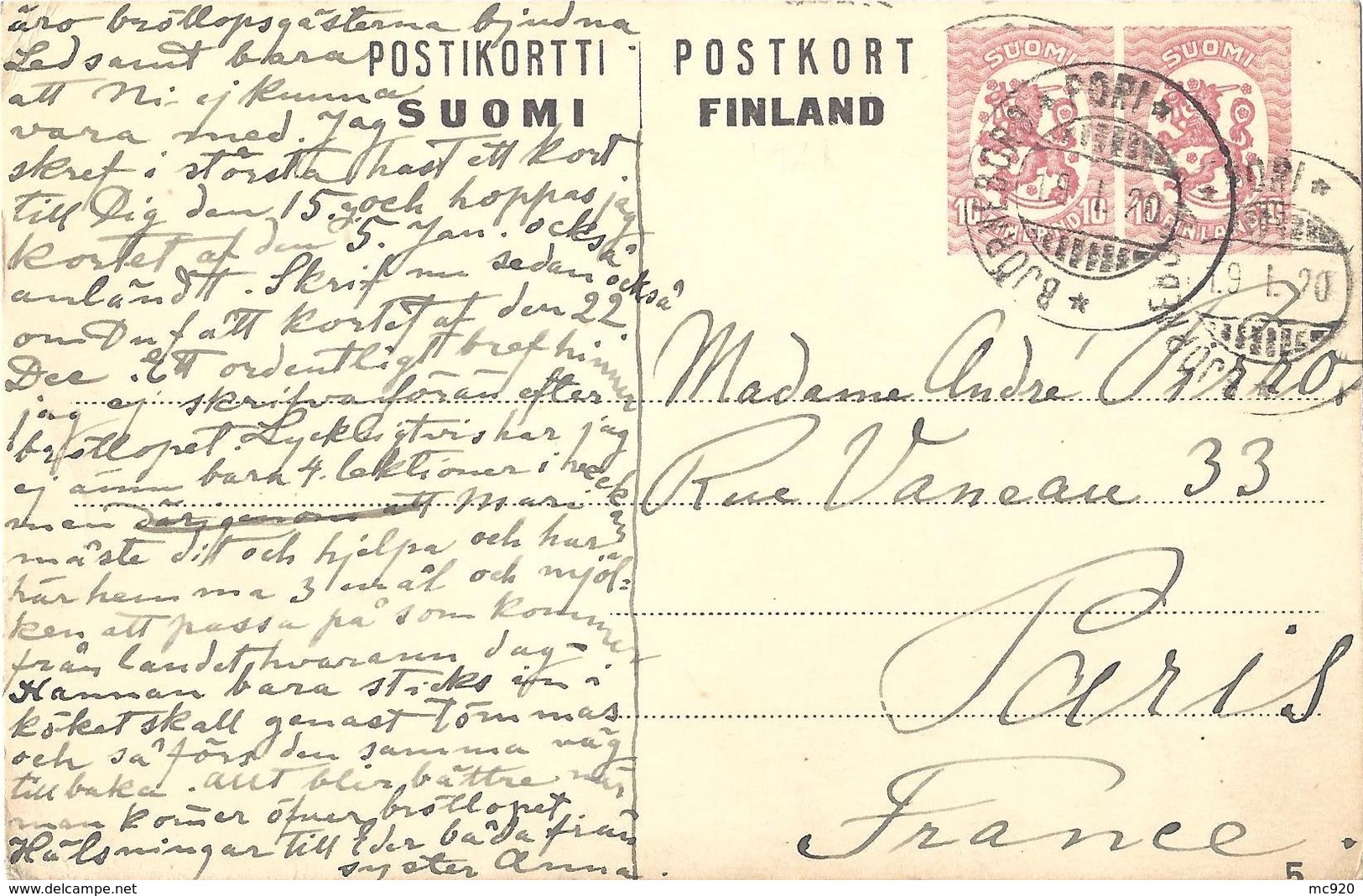 Finlande Suomi Entier Postal, Ganzsachen, Postal Stationery. Carte Postale, Postkarten, Postkort. - Ganzsachen