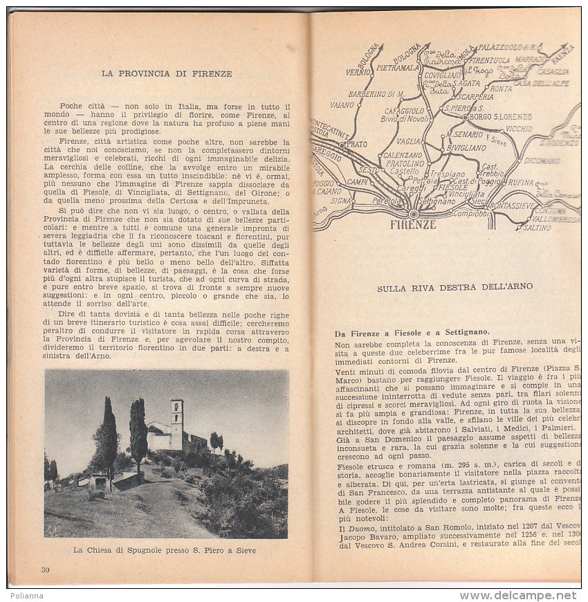 B1928 -  Guida FIRENZE E PROVINCIA EPT Anni '50/MAP/MONTEPIANO/MONTESENARIO/PIETRAMALA/RONTA/CONSUMA/IMPRUNETA - Dépliants Turistici