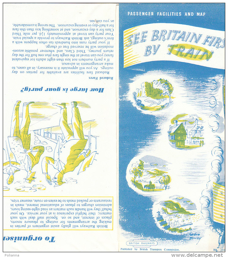 B1954 - CARTA FERROVIA - BRITISH RAILWAYS Ed.1953/MAP/TRENI - Altri & Non Classificati