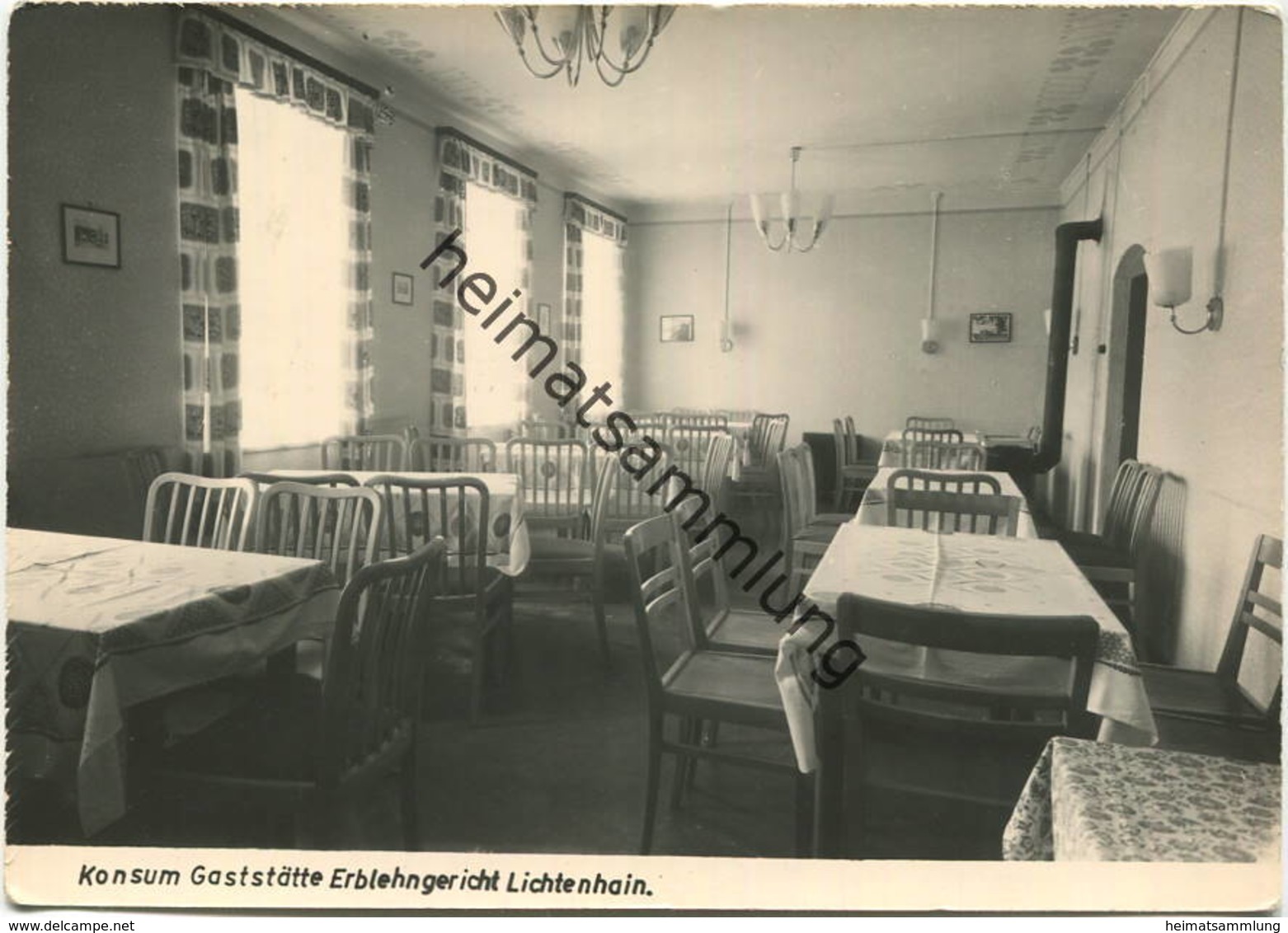 Lichtenhain - Konsum Gaststätte Erblehngericht - Foto-AK Grossformat Handabzug - Verlag H. Wagner Hinterhermsdorf - Sebnitz