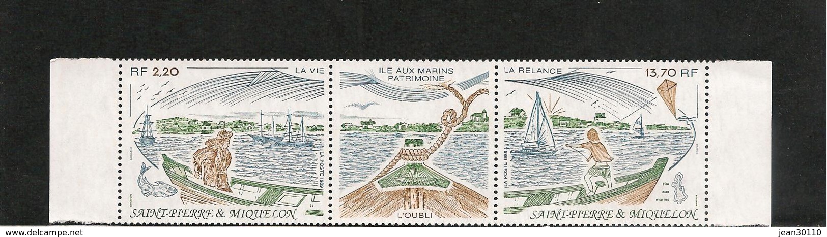 Saint Pierre Et Miquelon Année 1989 Triptyque Patrimoine N°Y/T : 509A** - Neufs