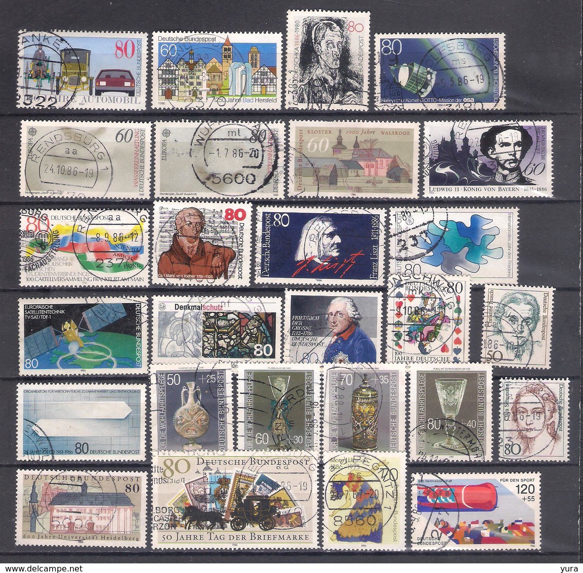 Lot 238C  Federal Republic KleIne Collection 1986, Verschiedene  27 Ohne Dublicate - Used Stamps