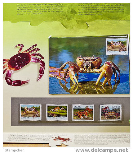 Folio 2010 Taiwan Crabs Stamps Fauna Crab Coastline - Verzamelingen & Reeksen
