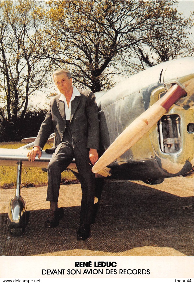 BOUGUENAIS - René LEDUC Devant Son Avion Des Records-Inauguration De L'Extension De L'Aéraport De Chateau-Bougon En 1984 - Bouguenais