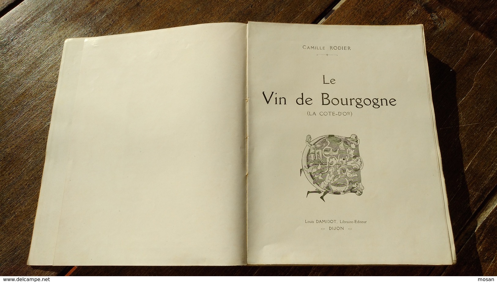 Le vin de Bourgogne. La Côte d'Or. Camille Rodier. Edition 1920. L. Damidot, Editeur. Dijon.