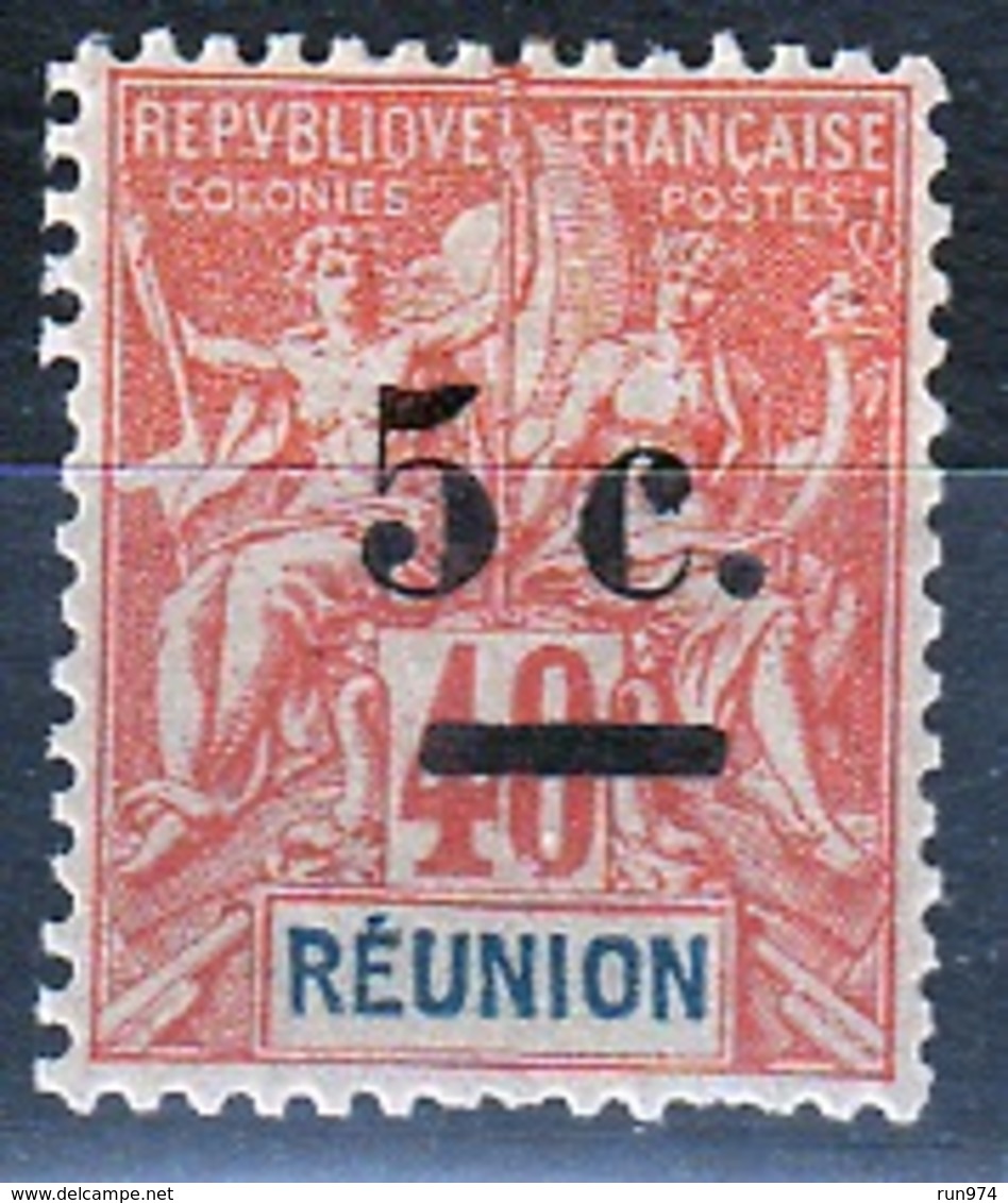 REUNION 1901 - GROUPE SURCHARGE COTE 14 € - RU167 - Unused Stamps