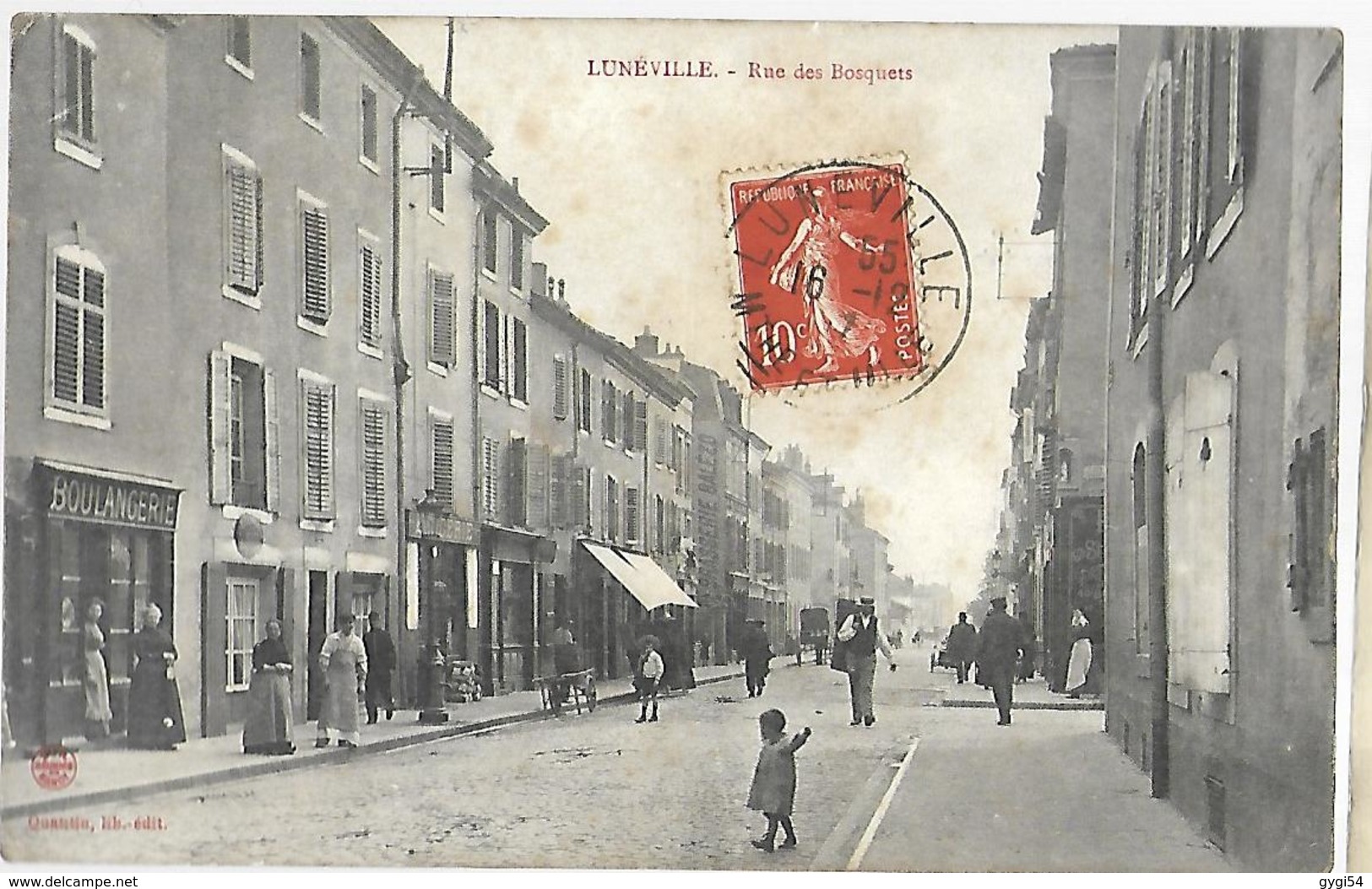 Lunéville    Rue  Des Bosquets   CPA 1907 - Luneville