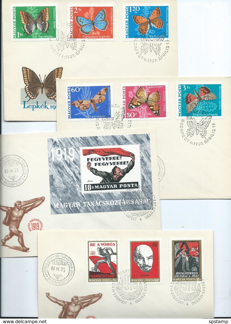 Hungary 1969 Collection Of 31 Different FDC , All Fine Unaddressed - Covers & Documents