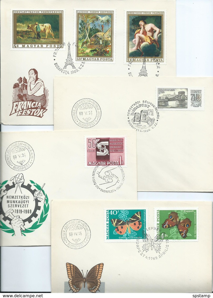 Hungary 1969 Collection Of 31 Different FDC , All Fine Unaddressed - Covers & Documents