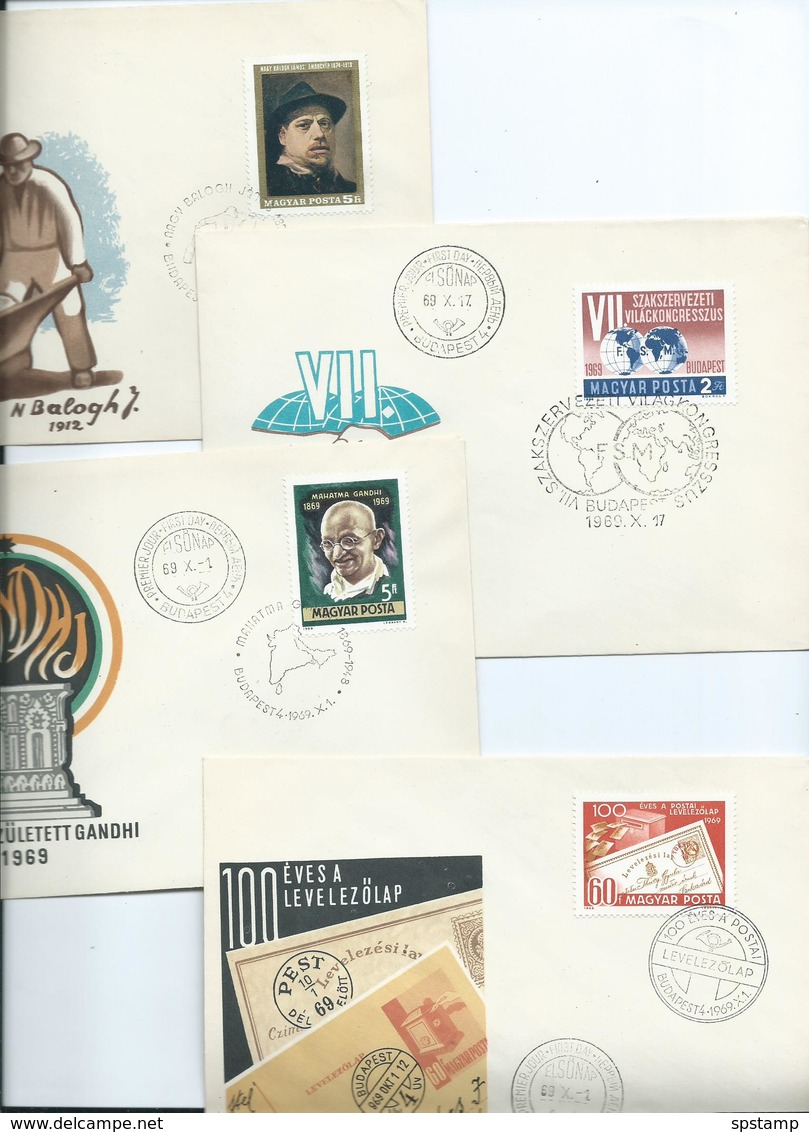 Hungary 1969 Collection of 31 different FDC , all fine unaddressed